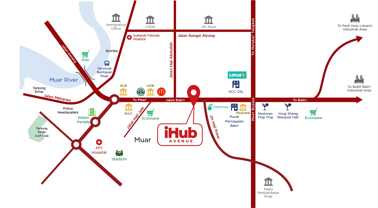 iHub Avenue Strategic Location Map